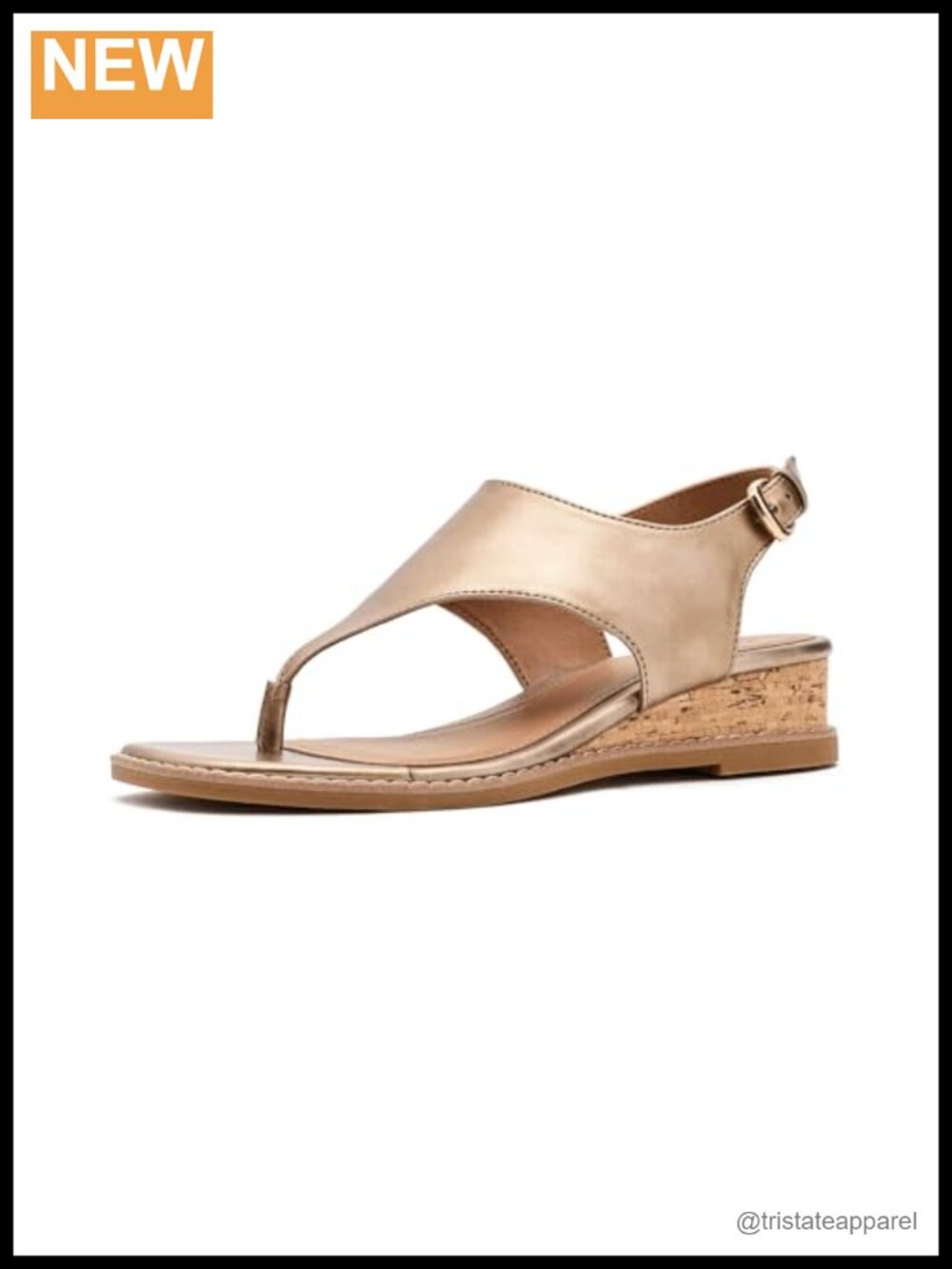 Women's Platform Wedge Sandals Faux Leather Slingback Buckle Shoes